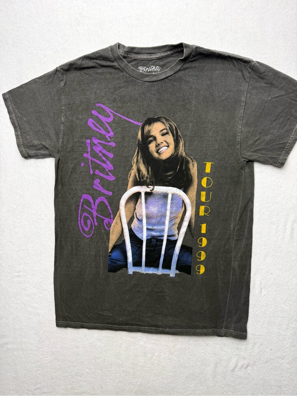 Britney Spears Tour 1999 Short Sleeve Graphic Tee - Charcoal